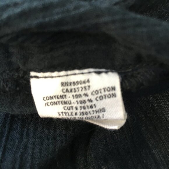 Billabong  see through  black boho long sleeve blouse - Picture 13 of 13